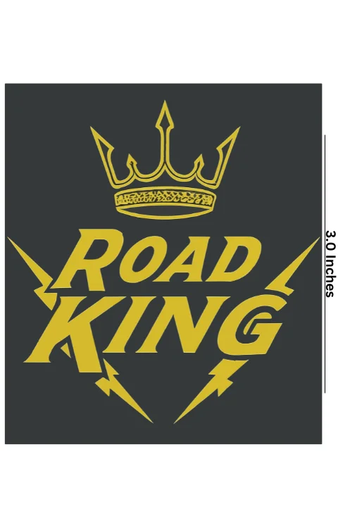 Road King Universal Sticker | Made In Premium Gloss Vinyl With FPF(Fade Protection Film), Water Proof, Precut Sticker, Pack Of 1